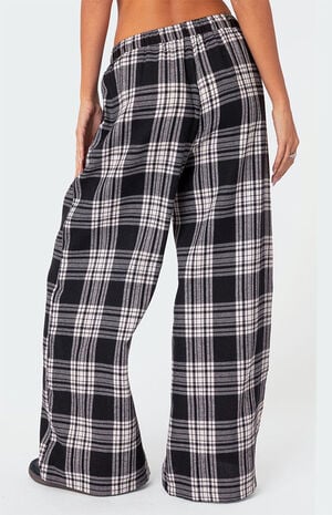 Lounge Around Plaid Wide Leg Pants image number 5