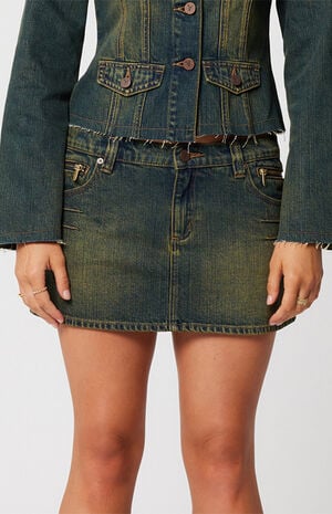99 Xena Low Rise Denim Mini Skirt image number 1