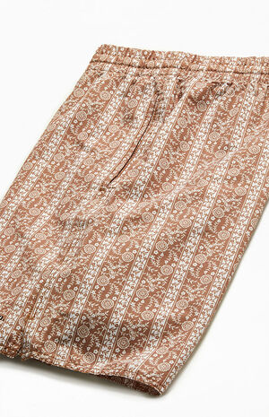 Recycled Paisley Stripe 17" Swim Trunks image number 4