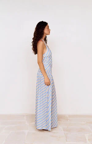 Striped Sancia Halter Midi Dress image number 3