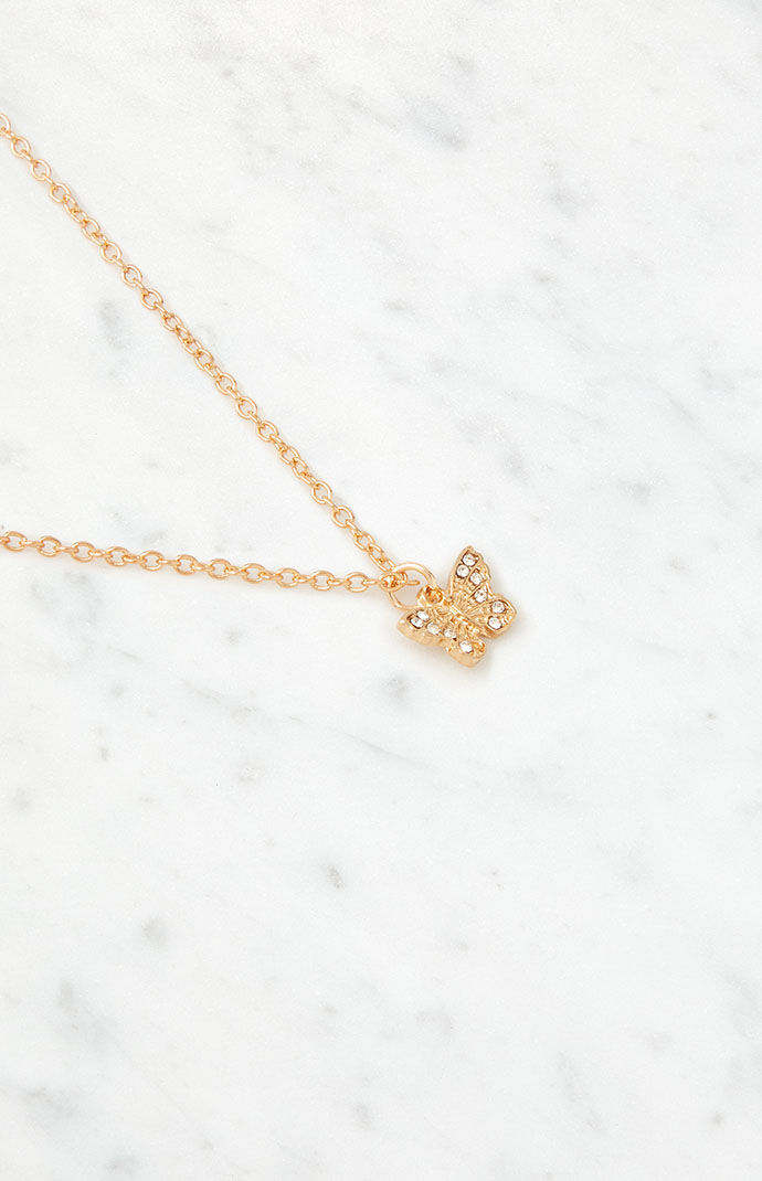 Pacsun butterfly outlet necklace