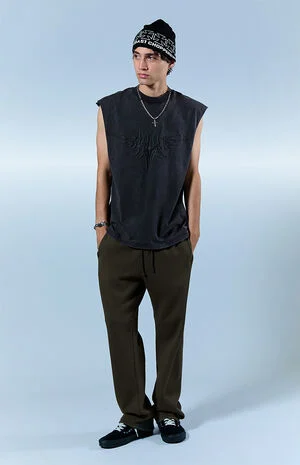Olive Johnny Fleece Straight Sweatpants image number 1