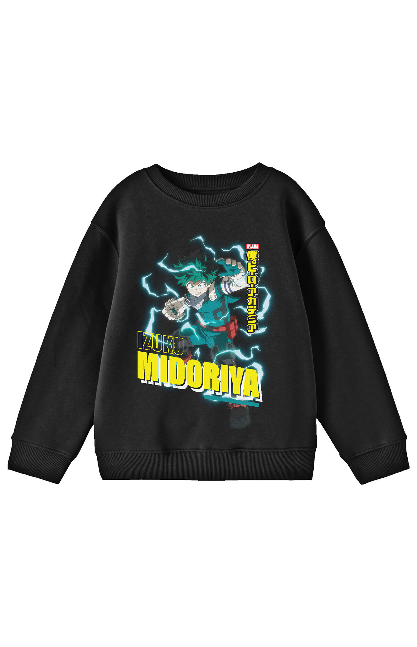 PacSun Kids My Hero Academia Izuku Midoriya Crew Neck Sweatshirt