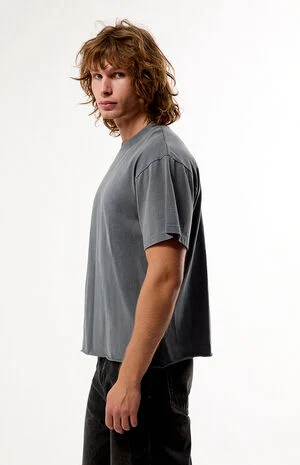 Vintage Blue Premium Cropped T-Shirt image number 3