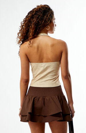 Smocked Ruffle Mini Skirt image number 4