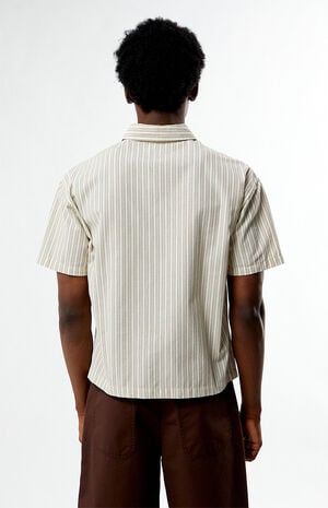 Oxford Tan Striped Camp Shirt image number 3