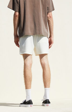 Cream Ribbed Shorts image number 5
