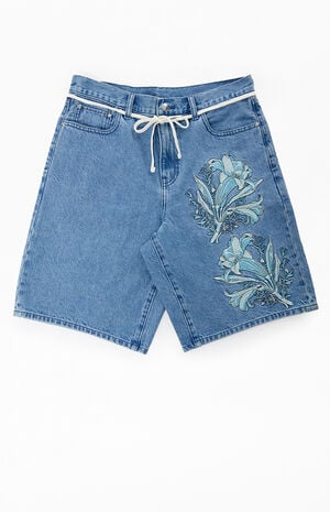 x Pacsun Moon Flask Lily Baggy Denim Shorts