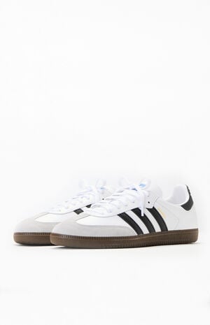 Kids White & Black Samba Shoes image number 2