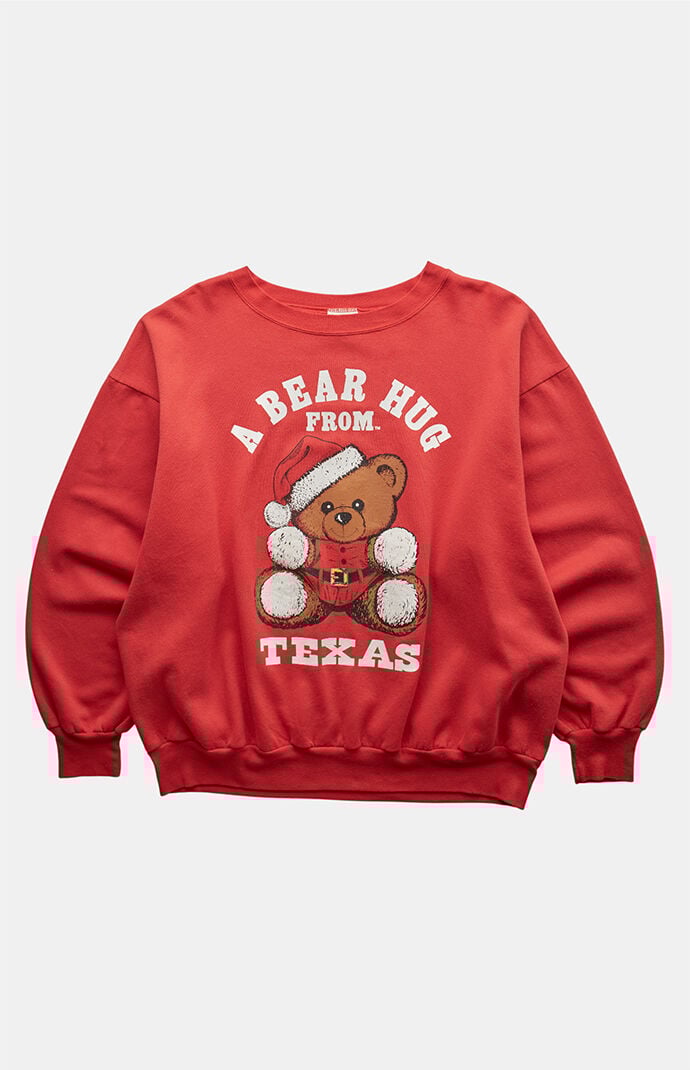 PS VINTAGE '90s Bear Hug From Texas Crew Neck Sweatshirt