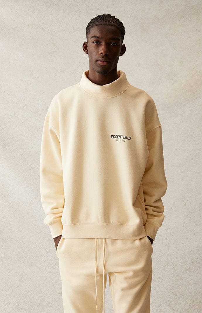 Fear of god sale essentials mock neck sweatshirt