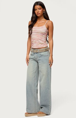 Quintie Mid Rise Straight Leg Jeans image number 5