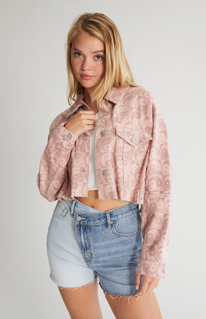 Pacsun pink online denim jacket