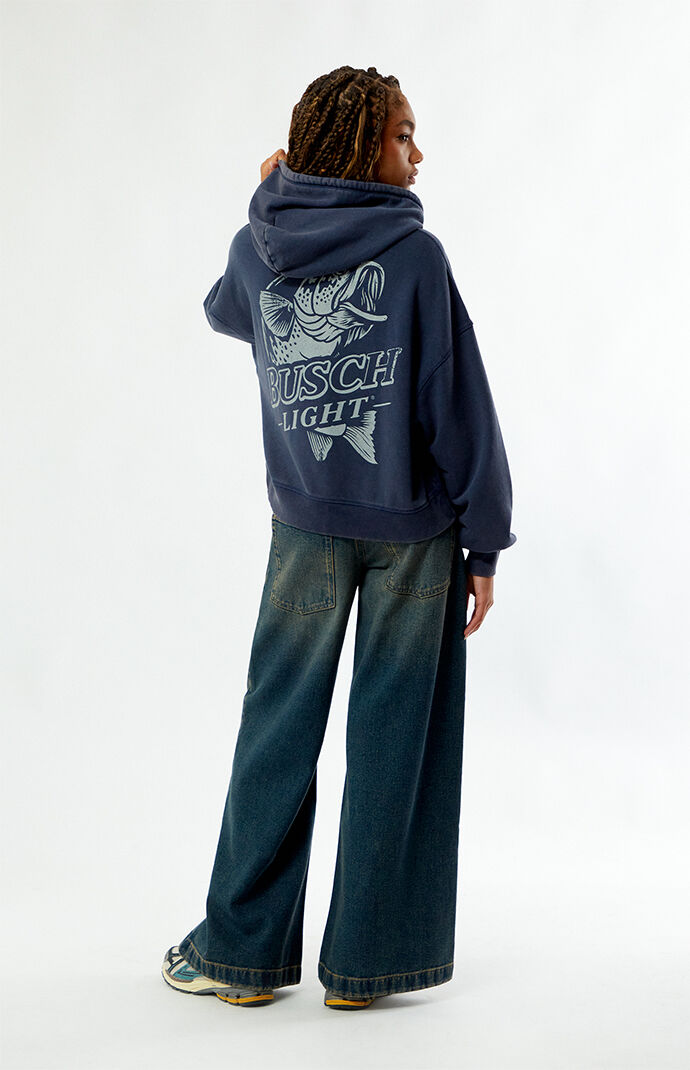 BUSCH LIGHT Bass Camo Zip Up Cropped Hoodie | Pacsun
