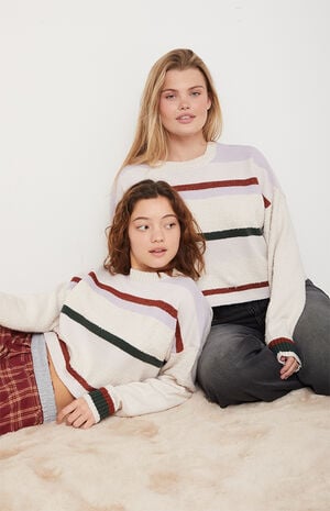 Marissa Striped Cozy Crew Neck Sweater image number 6