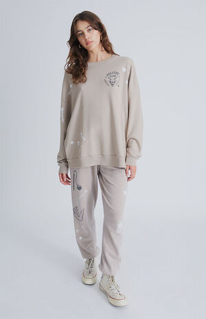 Beige Hellfire Club Oversized Sweatshirt image number 5