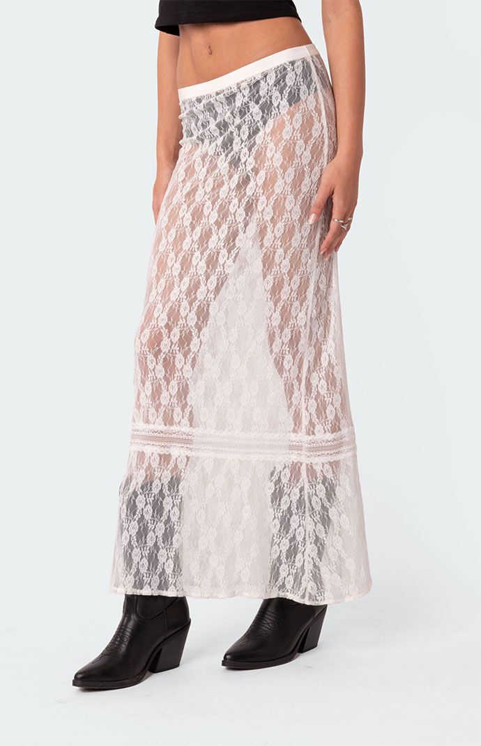 Edikted Sandra Sheer Lace Maxi Skirt | PacSun Edikted Sandra Sheer Lace Maxi Skirt | PacSun