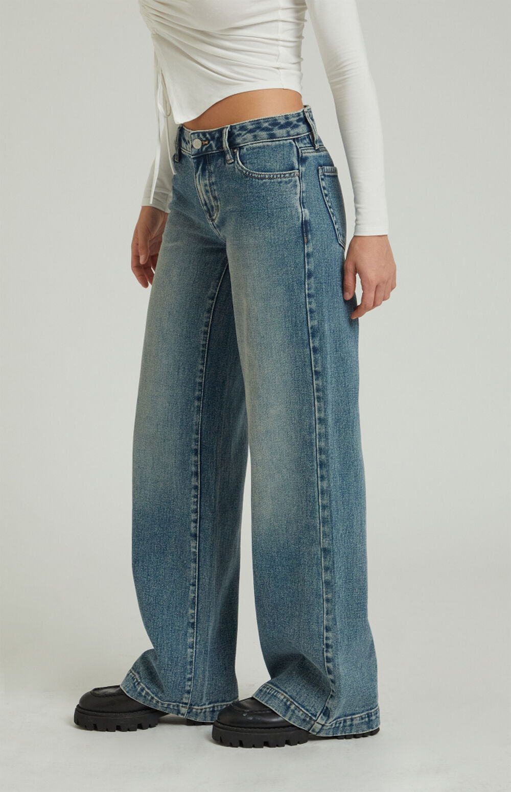 Pacsun Casey Medium Indigo Low Rise Baggy Jeans | Pacsun
