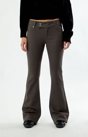 Low Rise Flare Pants Stretch Pinstripe image number 2