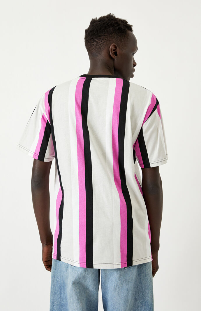 Pink Vertical Striped T-Shirt