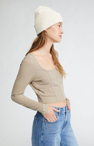 Science Long Sleeve Bustier Top image number 2