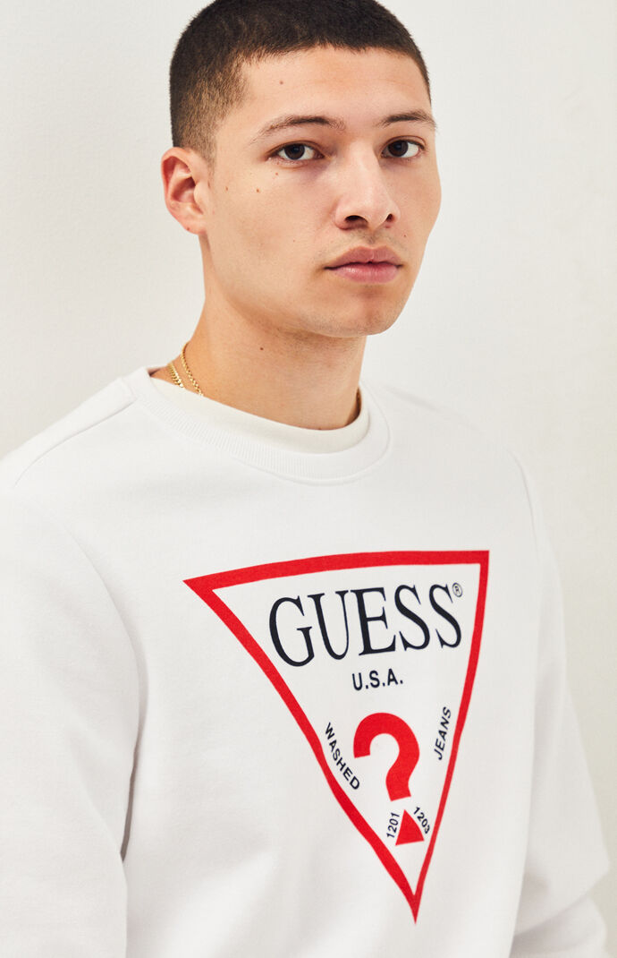 Tri Logo Zipper Crew Neck Sweatshirt