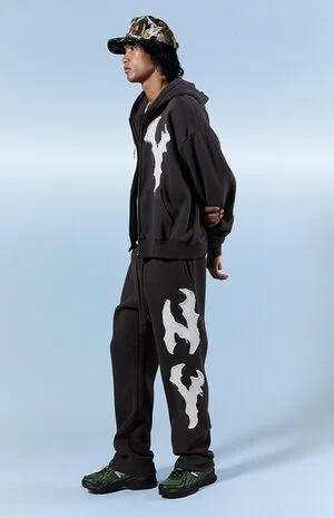 NY Raw Applique Baggy Sweatpants image number 1