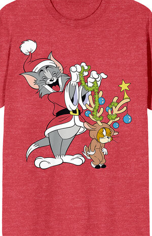 Tom & Jerry Santa T-Shirt image number 2