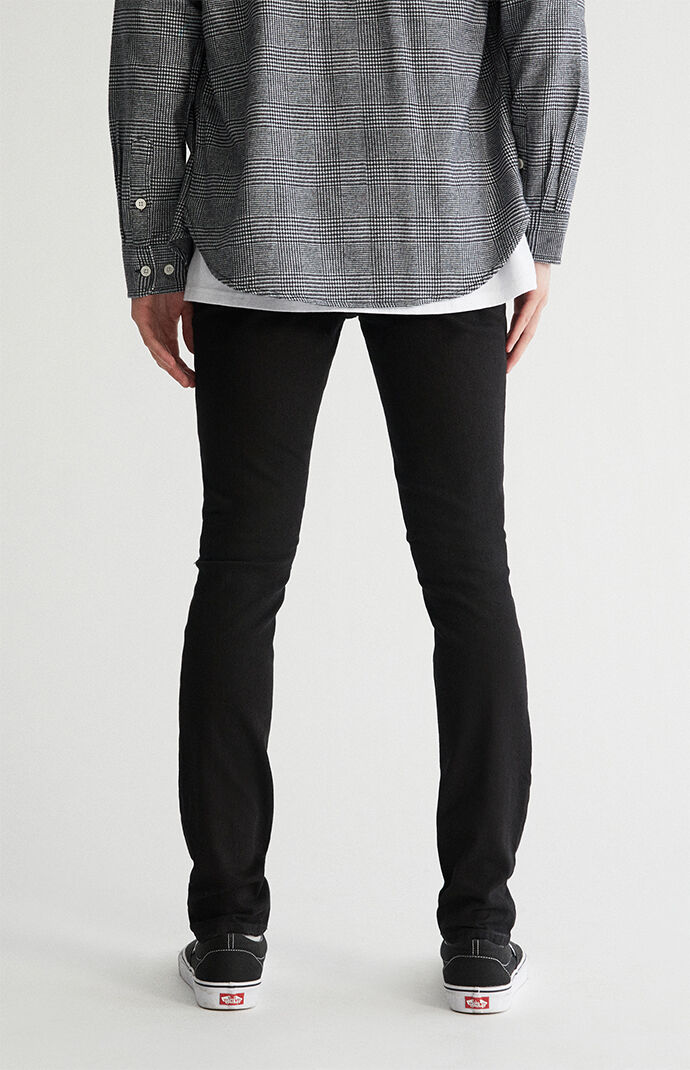 black damaged jeans