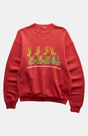 90s Dasher Dancer Donder Blitzed Crew Neck Sweatshirt image number 1