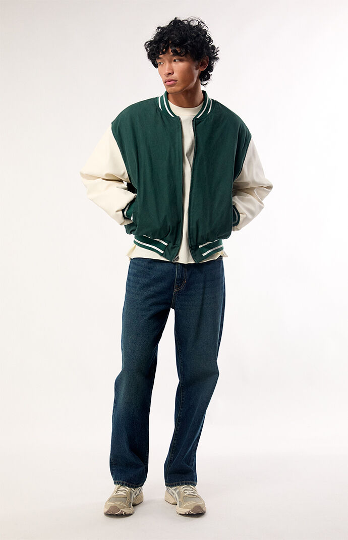 Pacsun Logan Relaxed Straight Jeans Dark Indigo