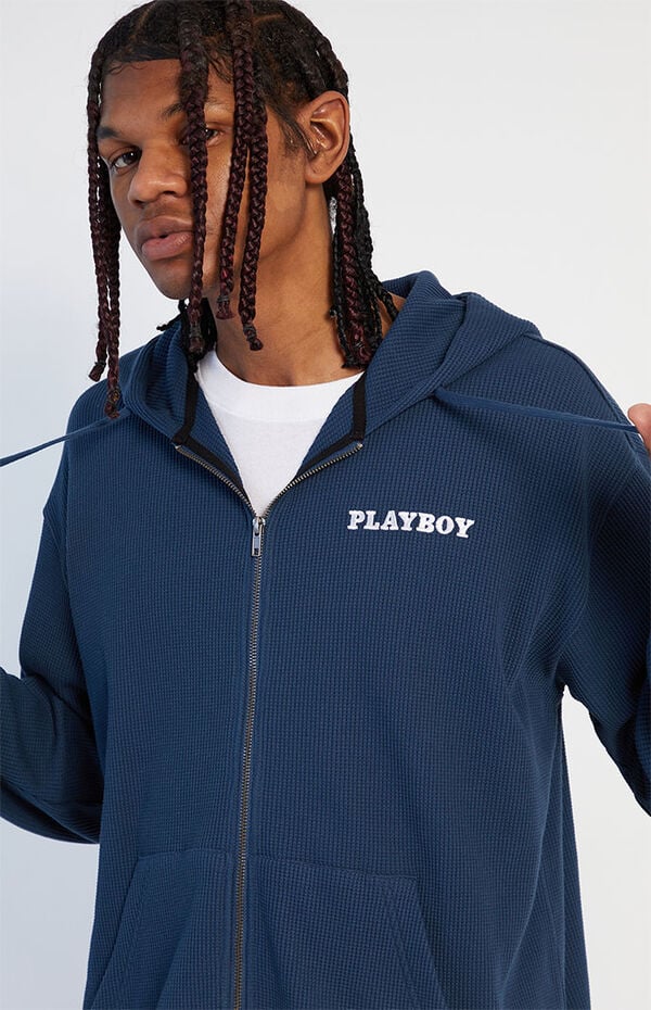 Hoodie Blue Playboy By Pacsun Classic Hoodie Playboy By PacSun