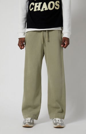 Green Fleece Extreme Baggy Sweatpants