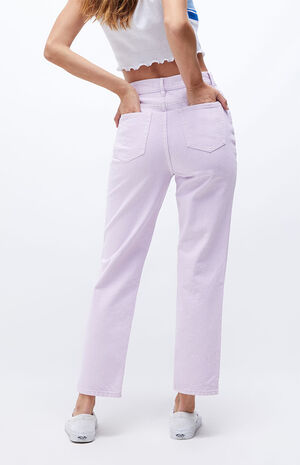 Eco Lavender High Waisted Straight Leg Jeans image number 3