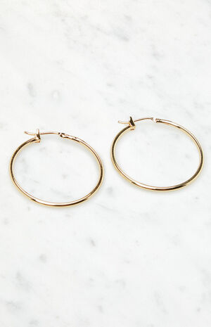 Small Thin Hoop Earrings image number 2