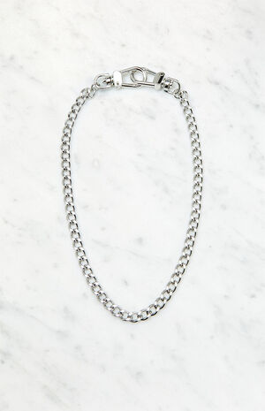 Silver Carabiner Necklace image number 1