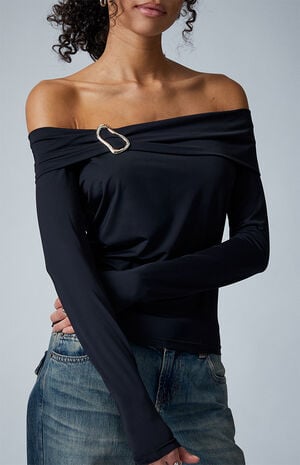 Lannie Hardware Embellished Long Sleeve Top image number 3