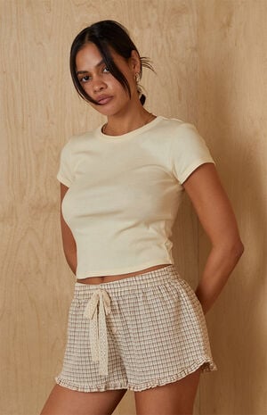 Plaid Lace Tie Boxer Shorts image number 1