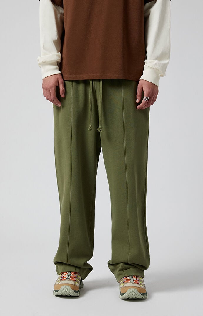 Pacsun Olive Wash Baggy Sweatpants
