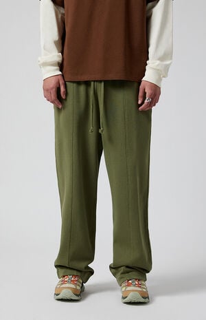 Olive Wash Baggy Sweatpants