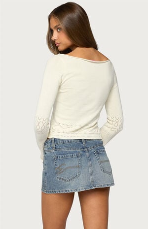 Maple Pointelle Long Sleeve Top image number 3