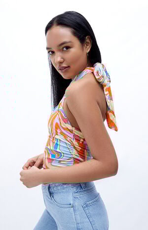 Ocean Crisscross Halter Top image number 2