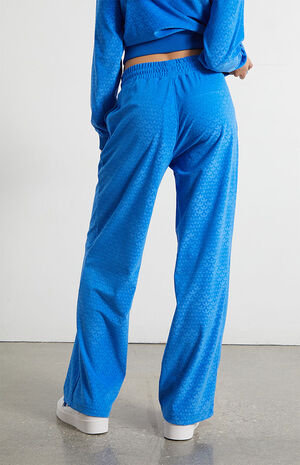 Eco Blue Adicolor Heritage Now Velour Sweatpants image number 4