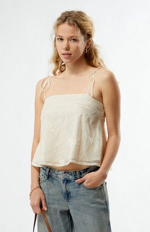Isabel Floral Embellished Tank Top image number 2