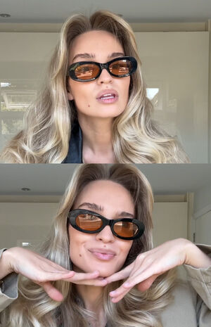 SoHo Caramel Oval Sunglasses image number 2