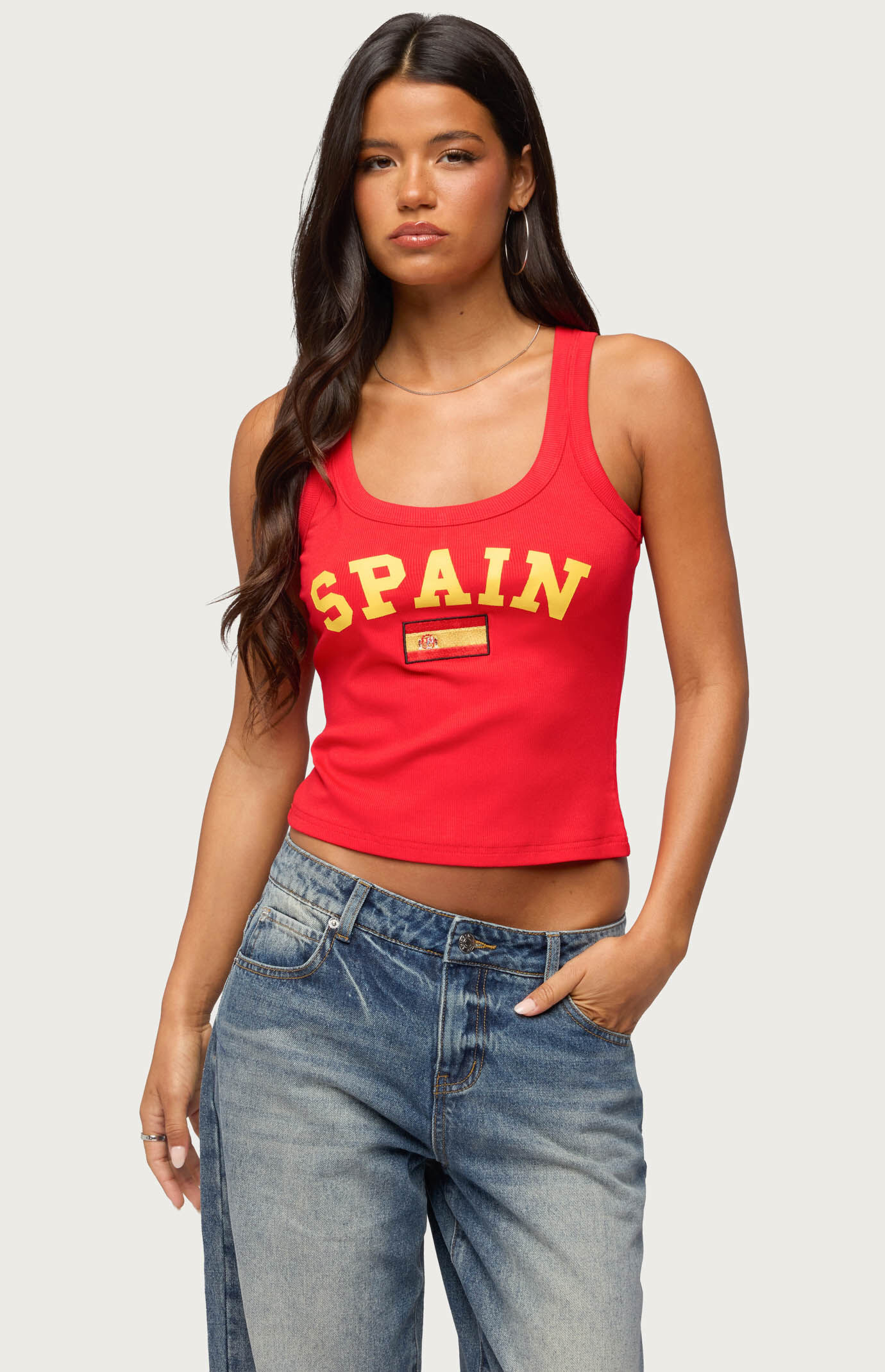 Edikted Spain Ribbed Tank Top