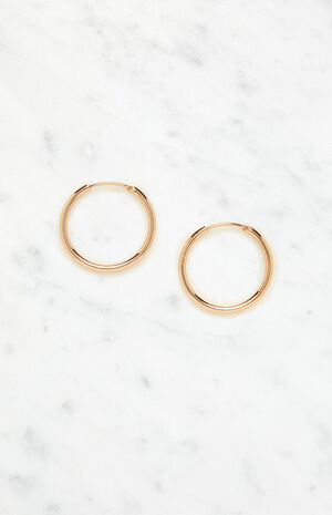 Thin Hoop Earrings image number 3