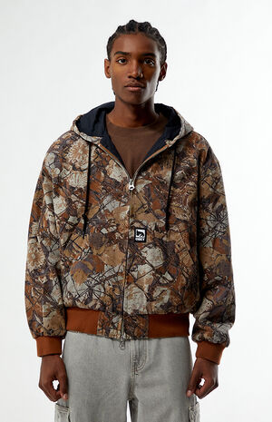 Camo Glen Hooded Zip Up Jacket image number 2