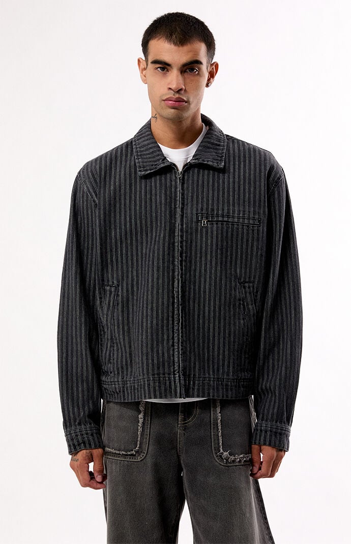 Pacsun Striped Nox Zip Up Jacket
