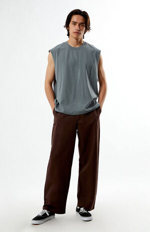 Gray Cut Off Muscle T-Shirt image number 4